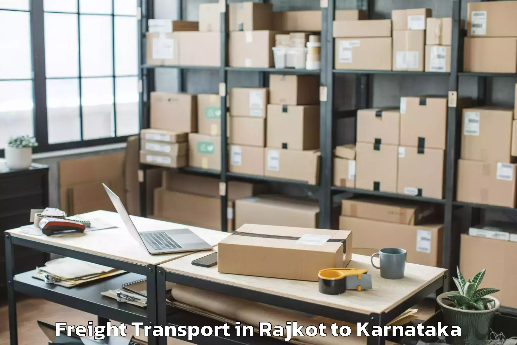 Hassle-Free Rajkot to Hubballi Freight Transport